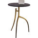 Trent 26 X 19.75 inch Matte Black / Gold End Table